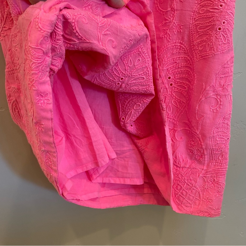 FARM Rio Hot Pink One-Shoulder Eyelet Ruffle Dress - Picture 8 of 9